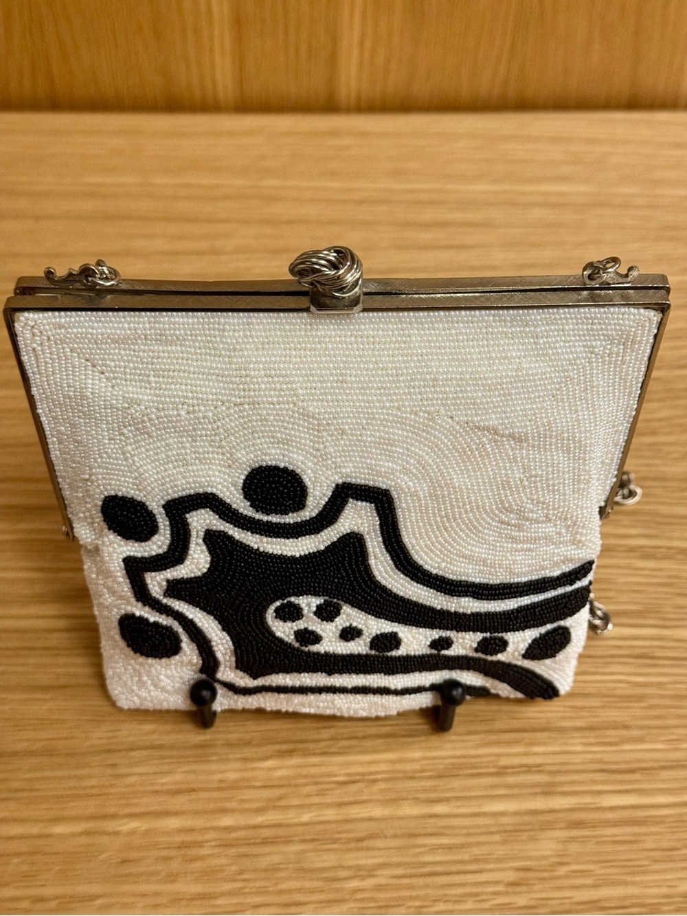 Vintage Beaded Evening Crossbody Bag, Attributed to Pierre Cardin, c. 1960s - Picture 7 of 10